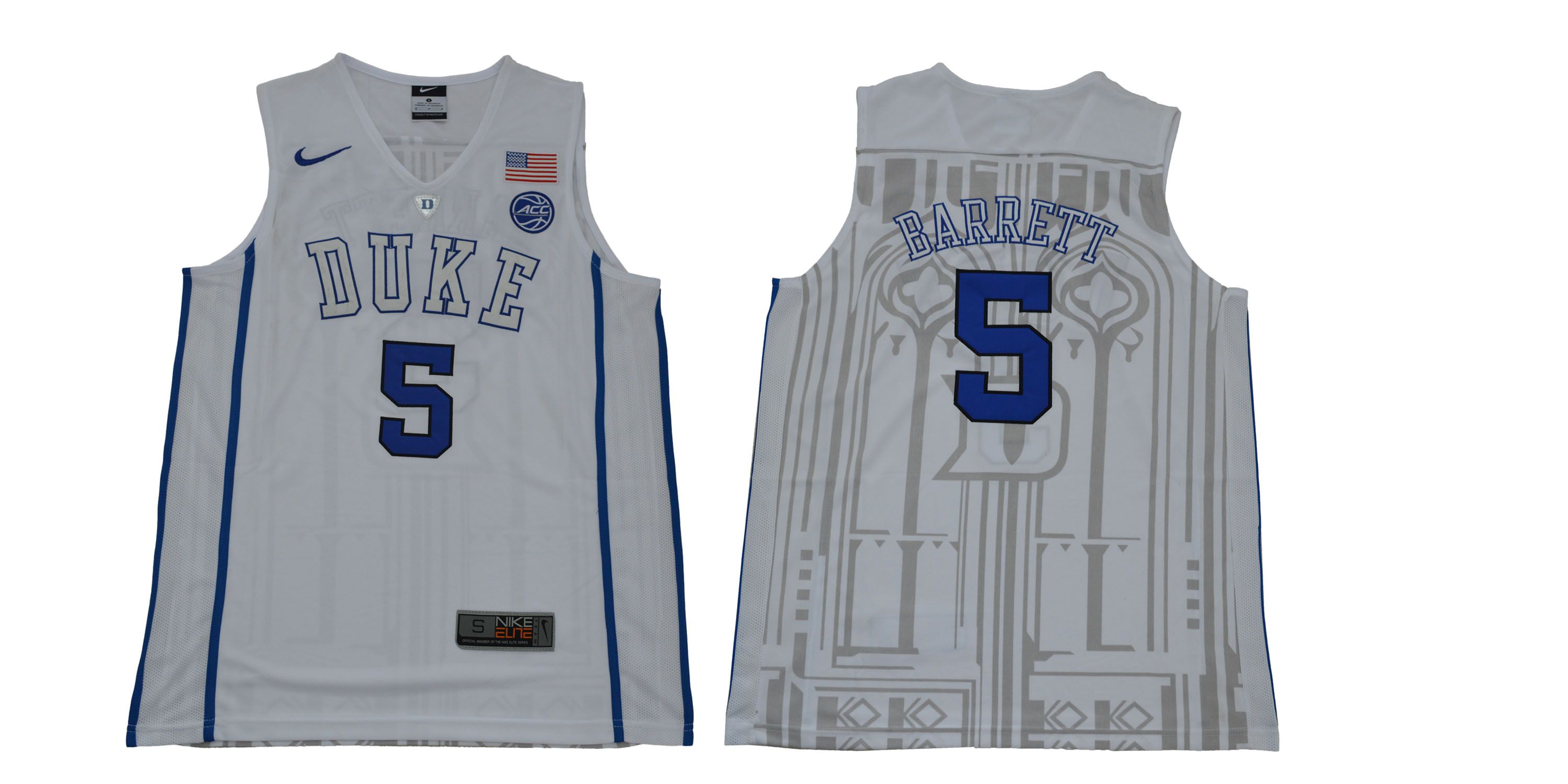 Men Duke Blue Devils #5 Barrett White NBA NCAA Jerseys->ncaa teams->NCAA Jersey